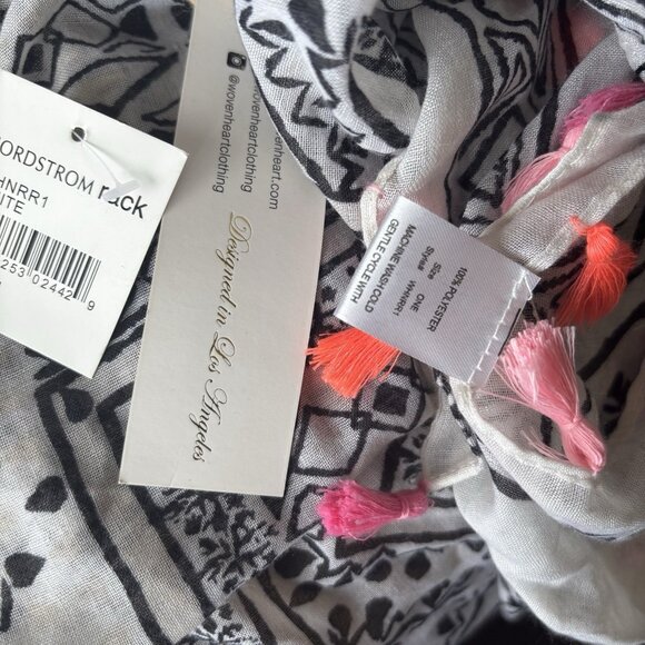 Woven Heart Women's Kimono Duster Open Front Lightweight Cover Up Tassel Boho - Picture 12 of 13